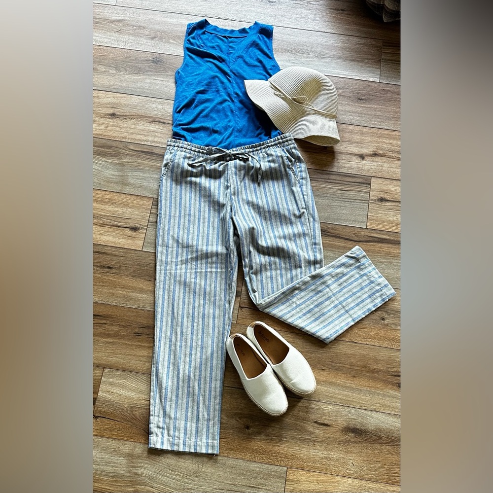 Striped Blue and White Pants - KUT from the Kloth